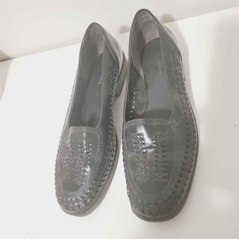 ♣️Black Leather Loafers Sz 9 - Picture 6 of 7
